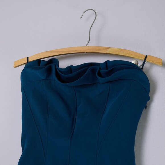 CINQ A SEPT dress Tansy Strapless Ruffle Cocktail - Picture 4 of 12